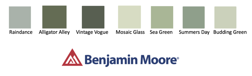 The best Benjamin Moore Green paint colors